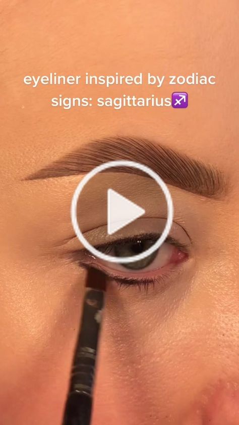 Alice King (@alicekingmakeup) has created a short video on TikTok with music Woman. | sagittarius inspired♐️✨ #makeup #eyeliner #sagittarius #zodiac #zodiacmakeup #eyelinertutorial #sagittariusmakeup #makeuptutorial | eyeliner inspired by zodiac signs: sagittarius♐️ Sagittarius Makeup, Saggitarius Make Up, Sagittarius Rising Makeup, Im A Saggitarius, Sagittarius Tiktok, Sagittarius Celebrities, Sagittarius Earrings, Tiktok Fashion, Eyeliner Tutorial