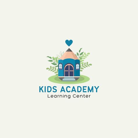 Childcare Logo Ideas, Daycare Logo Design Childcare, Education Center Logo, Minimalist Daycare, Preschool Logo Design Ideas, Childcare Logo Design, Tuition Flyer, Daycare Logo Design, Nursery Logo