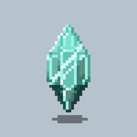 Pixel Art Crystal, Crystal Minecraft, Crystal Pixel Art, Minecraft Crystal, Minecraft Textures, Game Dev, Minecraft Designs, School Aesthetic, Art Videos