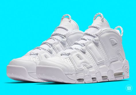 Nike Air More Uptempo White 921948-100 | SneakerNews.com Nike Air Uptempo, Nike Air More Uptempo, Nike Air More, Hype Shoes, Swag Shoes, New Nike Air, Latest Sneakers, Air Max 1, Dream Shoes