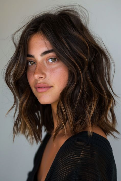 Balayage, Medium Length Wavy Hairstyles, Dreamy Hair, Medium Length Wavy Hair, Wavy Hairstyle, Wavy Hairstyles Medium, Brunette Hair With Highlights, Wavy Haircuts, Shorter Hair