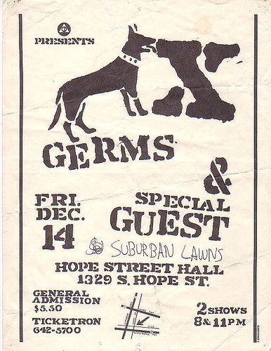 X, The Germs punk hardcore flyer Tumblr, Y Typography, Zine Aesthetic, Punk Zine, Punk Posters, Punk Flyers, Bad Brains, Minor Threat, The Germs