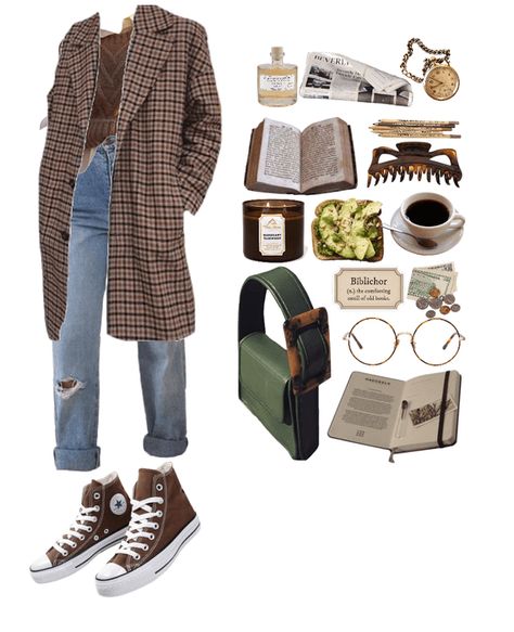 nerd Outfit | ShopLook Aesthetic Dark Academia, Brown Outfit, Creative Fashion, Daily Outfits, Perfect Outfit, Autumn Winter Fashion, Cool Kids, Black And Brown, Style Me