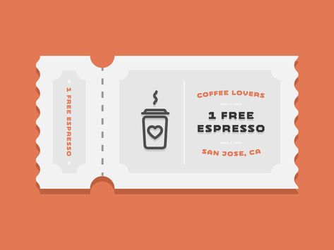 Coffee Lovers by Kendall Plant Buy 1 Free 1, Voucher Design, Weekly Inspiration, Ticket Design, Coupon Design, Design Fields, Promotional Design, Free Coupons, Buy 1 Get 1 Free