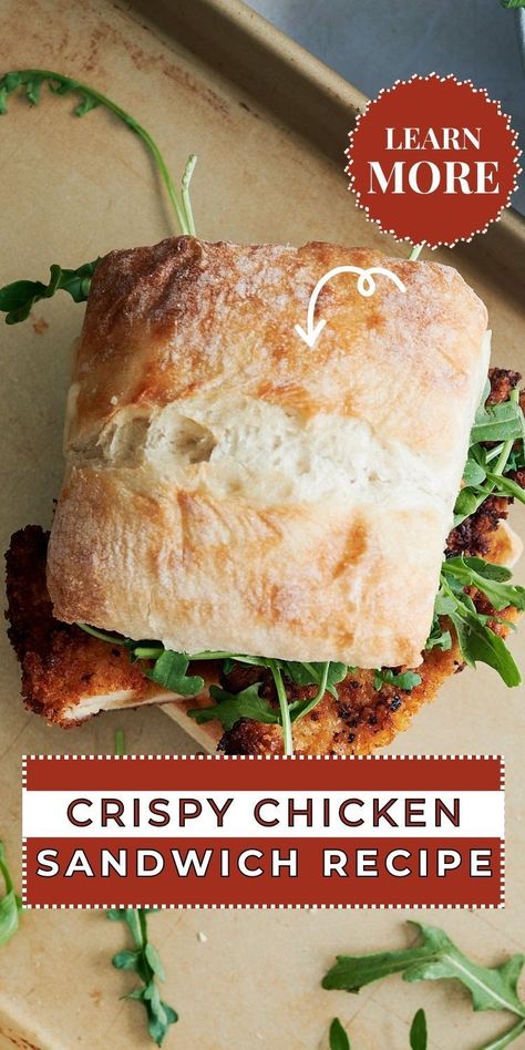 Skip takeout or carryout and make a super crispy chicken sandwich recipe at home. Italian chicken cutlet sandwiches are the easy weeknight dinner idea the whole family will love! Chicken sandwich. Spicy chicken sandwich. Chicken Cutlet sandwich. Chicken Filet Sandwich, Ciabatta Sandwich Recipes Chicken, Chicken Cutlet Sandwich Recipes, Crispy Chicken Sandwich Recipes, Italian Chicken Cutlet, Breaded Chicken Sandwich, Italian Chicken Sandwiches, Chicken Breast Sandwich Recipes, Chicken Cutlet Sandwich