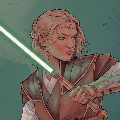 Avar Kriss Art, Jedi Woman Art, Avar Kriss Star Wars, Jedi Oc Female Art, Female Jedi Oc, Star Wars Comic Icons, Star Wars Female Oc, Female Jedi Art, Jedi Female