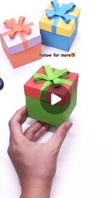 Eram Kids Zone Dream on Instagram: "DIY Gift box 🎁 Easy to make✨
Follow @eram_kids_zone_dream 🌸🌈
.
.
#KidsCrafts#KidsActivities#CreativeKids#ArtAndCraft #Crafty#CraftyMom#Creative#Craft #instagram #Crafts#Handicraft#Crafting#Kindergarten#PaperCraft#PaperCrafts#CraftIdeas#DIY#ArtProject#Crafty_Joy_Land#CraftyJoyLand#explore#reelitfeelit" Picture Pop Up Box Paper Crafts, Paper Box For Gift, Surprise Boxes Diy, Gift Box Design Ideas Diy Paper, Make A Gift Box Out Of Cardboard, Diy Small Boxes Paper, Gift Box Craft Ideas, Diy Mystery Box Ideas, Make A Box With Paper