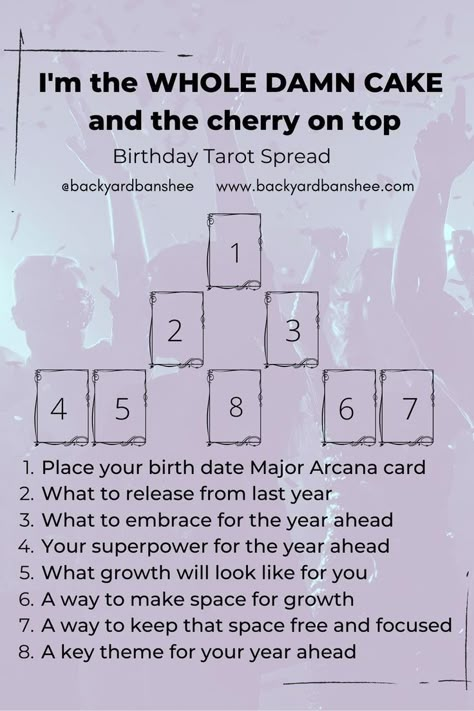 With this birthday tarot spread, you can tap into some powerful, empowering energy that will energise you and bring you exactly that self-care tarot check-in you deserve for your birthday. Birthday Tarot, Astrology Dates, Oracle Card Spreads, Tarot Reading Spreads, Learning Tarot Cards, Tarot Guide, Tarot Card Spreads, Major Arcana Cards, Tarot Book