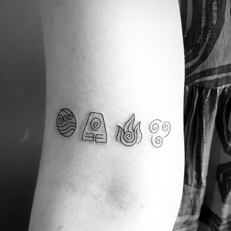 Prettiest Tattoos, Atla Tattoo, Avatar Tattoo, Tato Minimal, Tattoos Meaningful, Elements Tattoo, Back Tattoo Women, Best Friend Tattoos, Friend Tattoos