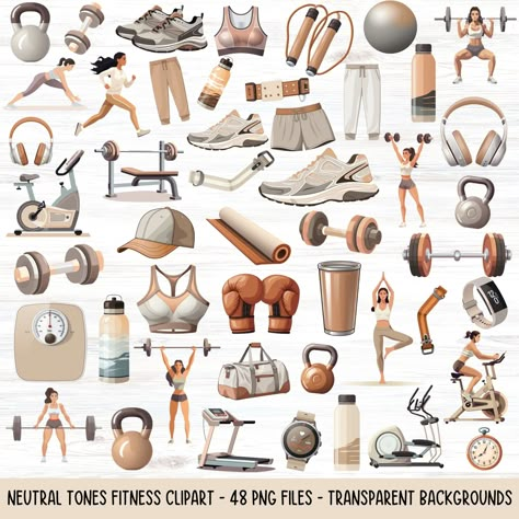 Gym Background Aesthetic, Workout Equipment Aesthetic, Gym Drawing, Workout Clipart, Gym Clipart, Gym Girl Workout, Gym Png, Fitness Clipart, Holistic Fitness