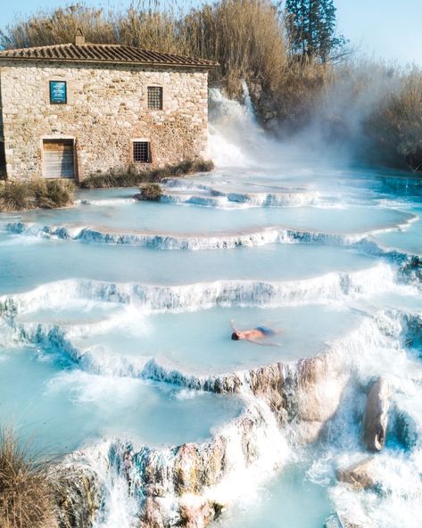 Saturnia Hot Springs, Spa Getaways, Scenic Places, Thermal Baths, Spa And Wellness, Tuscan Countryside, Natural Swimming Pools, Thermal Spring, Thermal Bath