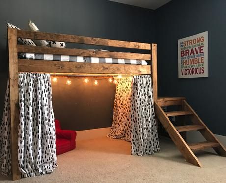 Boy Loft Bed, Baptism Photography, Christmas Newborn, Diy Loft Bed, Kids Loft, Indoor Slides, Loft Stairs, Loft Ideas, Bunk Beds With Stairs