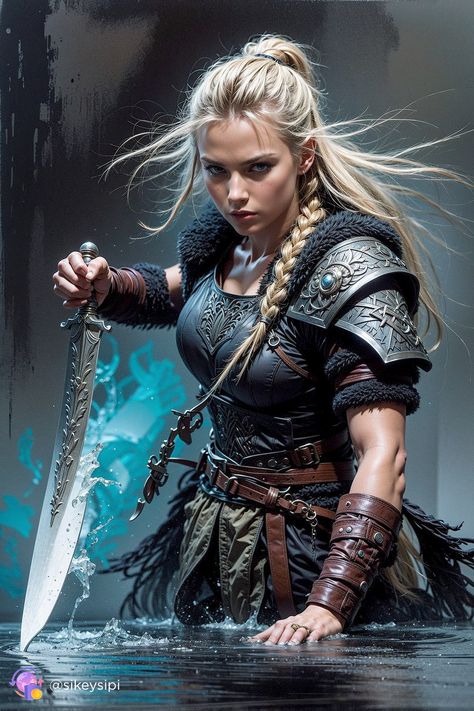 Immerse yourself in the atmosphere of fantasy and magic with this female warrior. Magnificent details and powerful composition make this image perfect for boards on fantasy and female strength. #FantasyStrength #FemaleWarrior #FantasyWorld #DigitalArt #Warrior #MagicalArt #EpicArt Female Viking Art, Medieval Outfit Women, Fantasy Outfits Art, Warrior Female, Female Strength, Girl Anatomy, Cyberpunk Female, Female Warriors, Fantasy Outfits