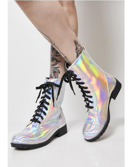 Shoes Sale | Dolls Kill Holographic Boots, Goth Platform Boots, Boots Demonia, Rave Shoes, Holographic Fashion, Orange Boots, Survival Knives, Converse Outfits, Surfer Girls