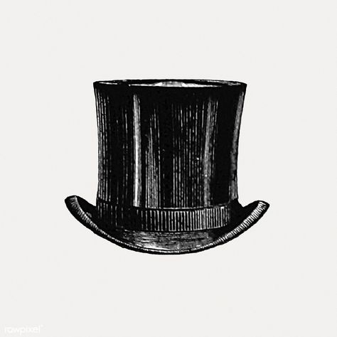 Vintage top hat illustration | Free download under CC Attrib… | Flickr Top Hat Drawing, Crown Illustration, Hat Illustration, Hat Vector, The British Library, Vintage European, Vintage Icons, Vintage Hat, British Library