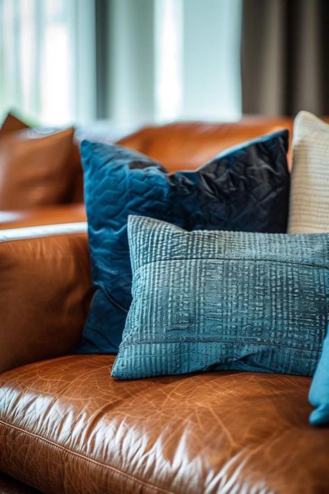 How To Keep Cushions On Couch: Securing Techniques Dorm Room Wall Art, Porch Windows, Backyard Balcony, Industrial Minimalist, Leather Couch, Couch Cushions, Online Interior Design, Catalog Design, Couch Covers