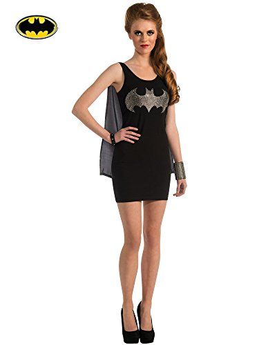 Rubie's DC Comics Justice League Superhero Style Adult Dress with Cape Rhinestone Batgirl, Black, Medium Costume Best Halloween Costumes & Dresses USA Batgirl Halloween Costume, Batgirl Costume, Superhero Fashion, Tight Fitted Dresses, I Am Batman, Black Halloween Dress, Dress Halloween Costume, Adult Halloween Costumes, Super Hero Costumes