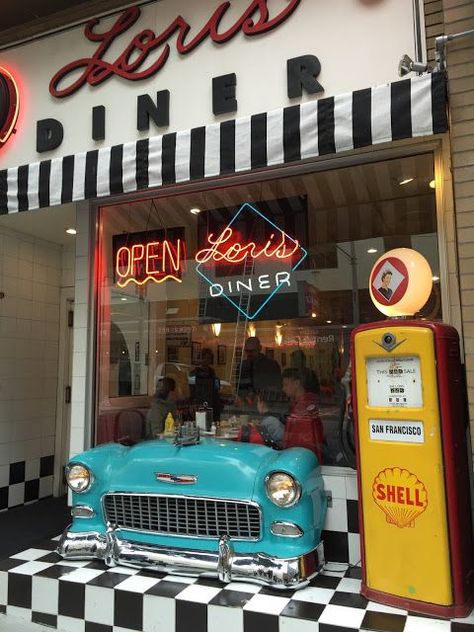 Diner Aesthetic, 1950s Diner, Diner Restaurant, 50s Diner, Diner Decor, Vintage Diner, Retro Cafe, Retro Diner, American Diner