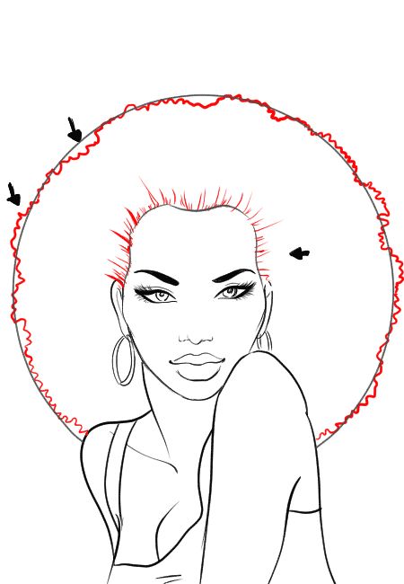 How To Draw Afro Hair, Sketches Step By Step, Faces Anatomy, Draw Hairstyles, Afro Hair Drawing, Sketch Hair, Hairstyle Drawing, Sketch Face, Kristina Webb