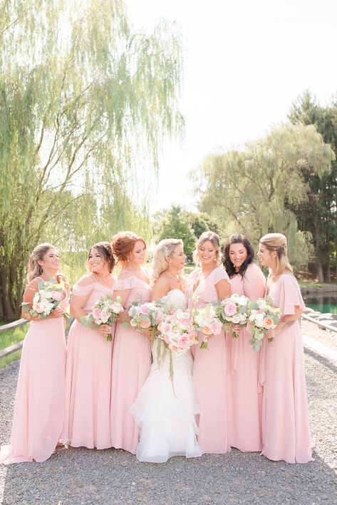 Bridesmaid Dresses Ideas, Baby Pink Wedding, Pink And White Weddings, Light Pink Wedding, Pink Wedding Inspiration, Pink Wedding Theme, Bella Bridesmaid, New Jersey Wedding, Blush Pink Weddings