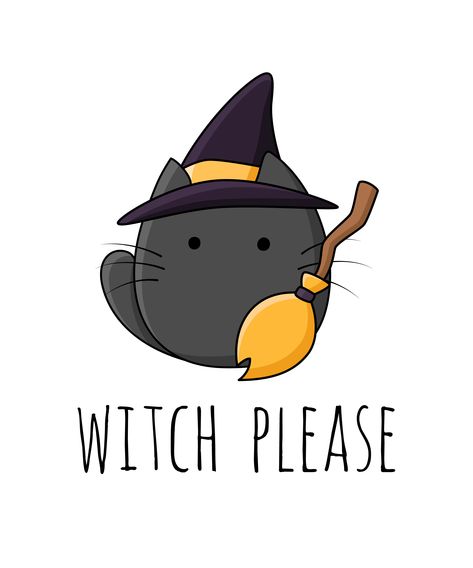 Halloween Puns Funny, Cute Halloween Art, Halloween Puns, Cat Puns, Halloween Wallpaper Iphone Backgrounds, Animal Puns, Cute Fall Wallpaper, Cute Puns, Kawaii Illustration