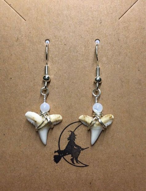 Blacktip Shark, Shark Tooth Earrings, Teeth Earrings, Tooth Earrings, Shark Earrings, Live Oak, Shark Tooth, Shark Teeth, Single Earring