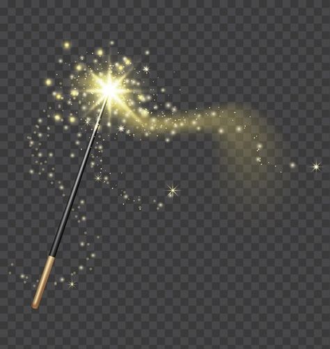 Magic wand. realistic fairytale stick wi... | Premium Vector #Freepik #vector #gold #star #light #art Magic Wand Art, Magic Wand Design, Magical Stick, Magic Gif, Magic Sparkles, Magic Logo, Star Fairy, Graphic Design Typography Poster, Golden Sparkle