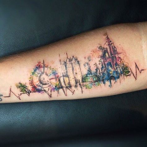 Love this Colorful Tattoo, Tattoo Zeichnungen, Geniale Tattoos, Tatuaje A Color, Girly Tattoos, Disney Tattoos, Great Tattoos, Skin Art, Piercing Tattoo