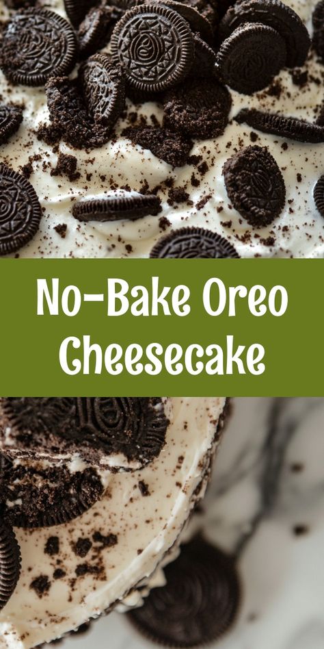 Preparing the No-Bake Oreo Cheesecake was a delightful family affair last weekend. The kids eagerly crushed the cookies, while my partner whipped the cream. We laughed and shared stories as the sweet aroma filled the kitchen. A perfect treat for our anniversary celebration! Crushed Oreo Recipes, No Bake Cheesecake Oreo, Oreo No Bake Cheesecake, Oreo Cheesecake No Bake, Chocolate Oreo Cheesecake Recipe, No Bake Oreo Cheesecake Recipe, Baked Oreo Cheesecake Recipe, Chocolate Oreo Cheesecake, No Bake Oreo Dessert