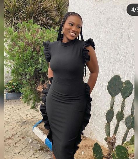 Latest crepe material gown styles see 100 designs od9jastyles Black Crepe Gown, Corporate Gown Style, Crepe Short Gowns Dresses, Crepe Material Long Gown Styles In Nigeria, Short Gowns For Materials, Short Cooperate Gown Styles, Material Dresses Style In Nigeria, Long English Gown Styles, Corperate Gown For Ladies