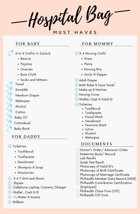 Maternity List Hospital Bag, What To Bring To Hospital For Delivery List, Birth Essentials Hospital Bag, Labor Essentials Hospital Bag, Hospital Checklist For Baby, Husband Hospital Bag Packing Lists, Hospital Bag Labor And Delivery, Labor Go Bag, Hospital List For Delivery