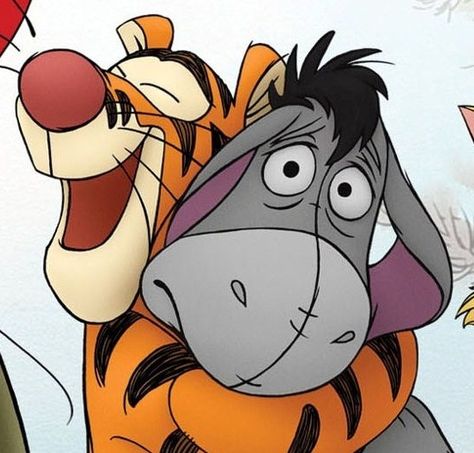 Tigger and Eeyore:-))) Tigger And Eeyore, Matching Wallpaper, Winnie The Pooh