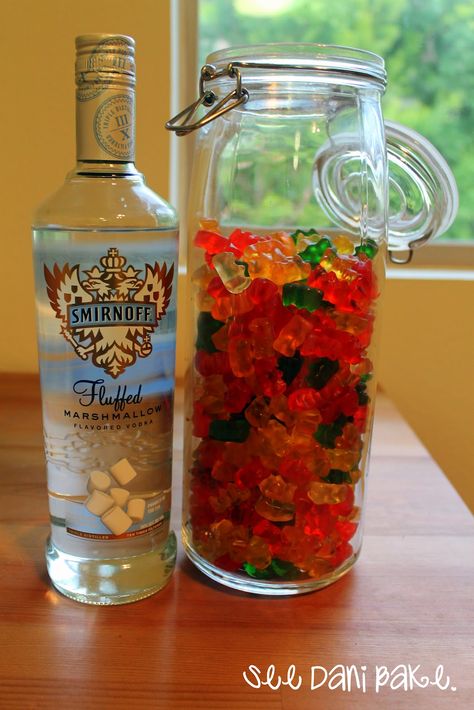 HARIBO Vodka Gummy Bears! I don't know ladies, I might have to make this sometime :) Alcohol Gummy Bears, Vodka Gummy Bears, Games For Parties, Marshmallow Vodka, Drinking Games For Parties, Bear Recipes, Superbowl Party, Alcohol Recipes, Gummy Bear