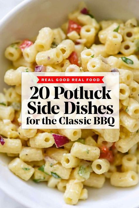 20 Potluck Side Dishes for the Classic Summer BBQ | foodiecrush.com #bbq #recipes #sidedish #potlucks #cookout #salad Side Dishes For Potluck, Dishes For Potluck, Easy Bbq Side Dishes, Summer Bbq Side Dishes, Bbq Potluck, Side Dishes For Salmon, Cookout Sides, Barbecue Side Dishes, Summer Bbq Recipes