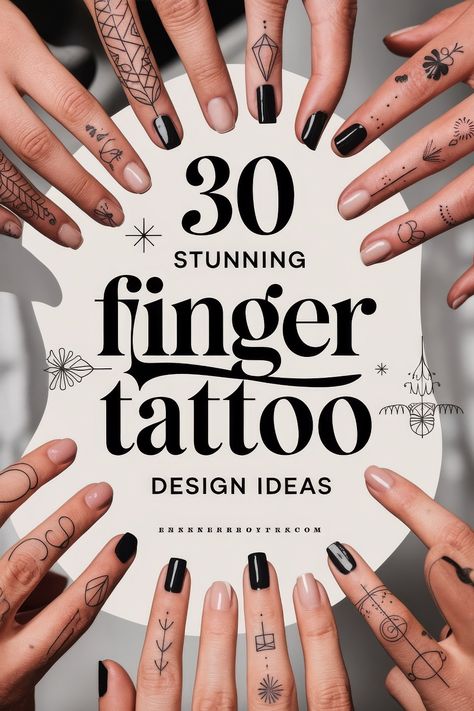 30 Stunning Finger Tattoo Ideas You’ll Love! Dainty Finger Tattoos, Bracelet Tattoo Ideas, A Small Tattoo, Finger Tattoo Ideas, Bracelet Tattoos, Ring Finger Tattoos, Intricate Artwork, Bracelet Tattoo, Finger Tattoo Designs