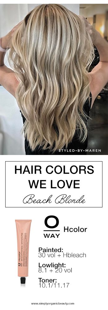 Oway Hair Color Formulas | Simply Organic Beauty Oway Hair Color Formulas, Oway Hair Color, Hair Color Ombre Blonde, Beach Blonde Hair Color, Beach Blonde Hair, Baylage Hair, Hair Play, Hair Colouring, Ombre Blond