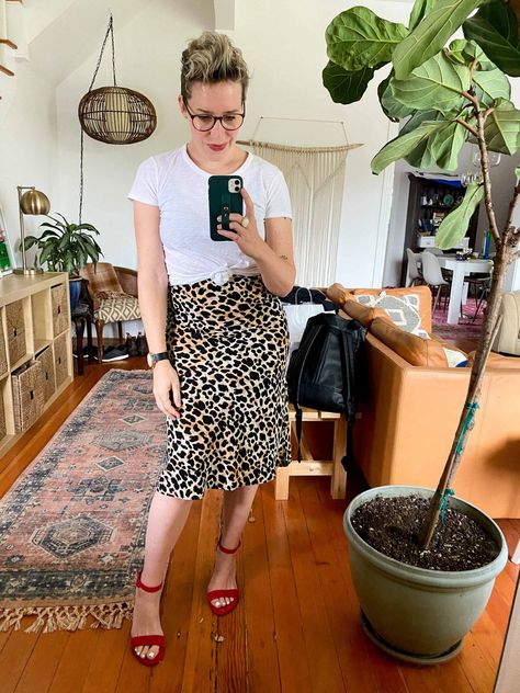 THE LEOPARD PRINT MIDI SKIRT: AN UNEXPECTED SUMMER FAVE | Leopard print midi skirt — in silk or satin, the perfect neutral for summer wardrobes. We're styling 10 outfits — w/ Birkenstocks, linen tops & 10 other ways. | #TheMomEditStyle #LeopardPrintMidiSkirts #SatinLeopardMidiSkirt #SilkLeopardMidiSkirt #AnimalPrintMidiSkirt #SilkMidiSkirt #SatinMidiSkirt #SummerOutfitIdeas #SpringOutfitIdeas #Veja #Birkenstocks #EILEENFISHER #Adidas Leopard Skirt Outfit, Leopard Midi Skirt, Leopard Print Midi Skirt, Midi Outfits, White Birkenstocks, Mom Edit, Linen Tops, Silk Midi Skirt, Leopard Skirt