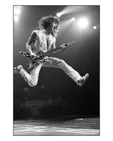 eddie VH by the one, the only, neil zlozower Man Jumping, Sammy Hagar, David Lee Roth, Rock Guitarist, Musica Rock, Eddie Van Halen, Rock N’roll, I'm With The Band, Music Photo