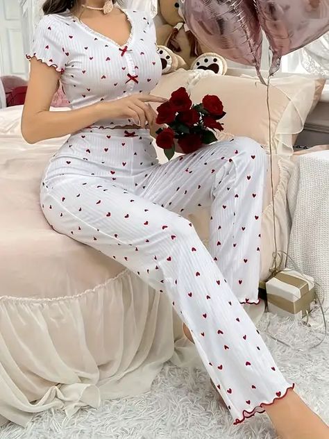 Temu | Explore the Latest Clothing, Beauty, Home, Jewelry & More Night Pyjamas For Women, Pijama Shein, Home Outfit Women, Sleepwear Aesthetic, Aliexpress Dresses, Sleepwear Women Pajamas, Pajama Fashion, Shein Brasil, Loungewear Outfits