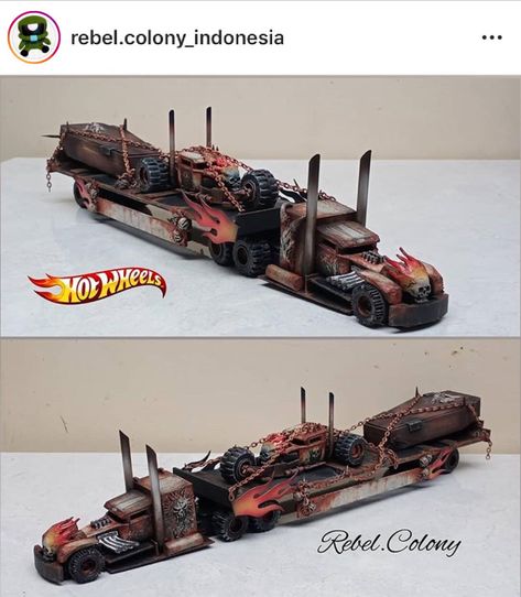 Hot Wheels Real Life, Zombie Vehicle, Gaslands Cars, Custom Diecast, Hot Wheels Custom, Hot Wheels Garage, Hot Weels, Wheel Art, Miniature Cars