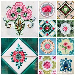 Decorative Wall Tiles, Education In India, Majolica Pottery, Unique Coasters, Vintage Tile, Asian Design, Tile Pattern, Tile Coasters, Mood Board Fashion