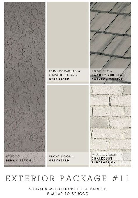 Exterior Facade Color Palette, Exterior Material Board, Exterior Material Palette, Exterior Design Mood Board, Material Palette Architecture, Taupe House, Scandinavian House Exterior, Wall Colour Texture, Villa Facade