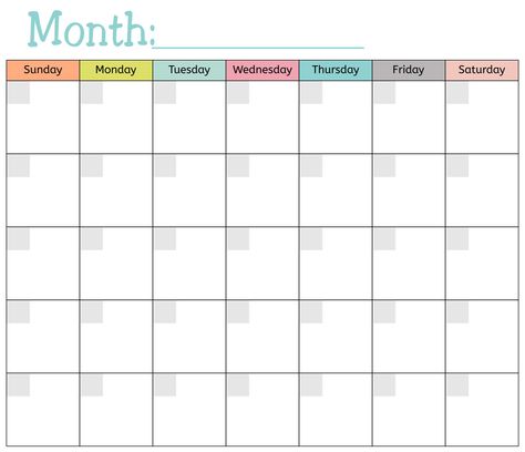 Blank Monthly Calendar Printable Free To Do List Template Monthly, Organisation, Activity Calendar Template, Blank 2023 Calendar Printable Free, Blank Workout Calendar, Plain Calendar Template, Printable Monthly Planner 2023, 30 Day Calendar Printable, School Monthly Calendar Template