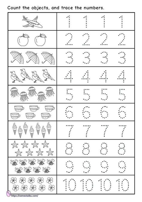 Free Printable | Kindergarten Worksheets, Printable Worksheets Activities includes number activites, alphabet activities, accounting activities, coloring activities and more. #printable #worksheet #activity #tracing #bookactivity Pre K Math Worksheets Addition, Number Tracing Worksheets, Preschool Number Worksheets, Free Printable Numbers, Kindergarten Worksheets Free Printables, Preschool Tracing, Tracing Worksheets Preschool, Kids Worksheets Preschool, Preschool Math Worksheets