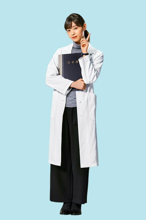 Doctor Coat, Doctor Outfit, Business Portrait, Character Poses, Character Sheet, Coat Outfits, Character Outfits, Inked Girls, Pose Reference