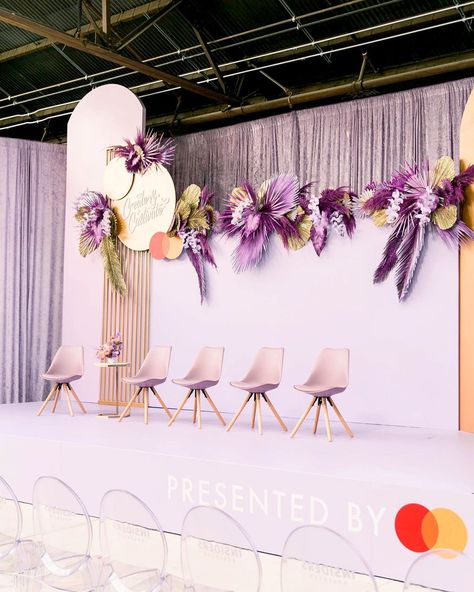 Women’s Conference Stage Decor, Stage Backdrop Ideas Events, Women Conference Ideas Decor, Women’s Event Decor, Women’s Conference Decor, Corporate Event Backdrop, Event Stage Design Ideas, Women Conference Themes, Conference Stage Design