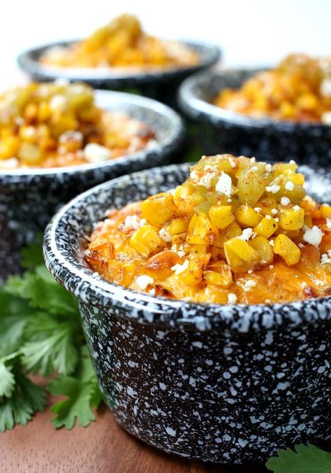 Street Corn Pudding, Mexican Corn Pudding, Corn Pudding Recipe, Sweet Corn Pudding, Mexican Street Corn Recipe, Fresco Cheese, Street Corn Recipe, Mexican Side Dishes, Spicy Corn