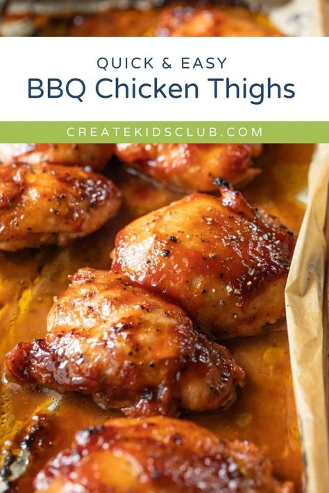 Our BBQ Chicken Thighs in the Oven is the perfect harmony of hot sauce and BBQ sauce that’s not only bursting with flavor but also incredibly easy to prepare. There’s nothing quite like the mouthwatering aroma of juicy boneless chicken thighs coated in a smoky barbecue sauce, roasting away in the oven. This recipe is fuss-free cooking, making it a go-to choice for busy weeknights or family gatherings where you want to impress without the stress. Oven Barbequed Chicken, Barbecue Chicken In The Oven Boneless, Bbq Chicken In Oven Boneless, Easy Barbecue Chicken In The Oven, Barbecued Chicken Thighs, Boneless Skinless Chicken Thigh Recipes Bbq, Oven Barbeque Chicken Recipes, Oven Barbecue Chicken Thighs, Barbecue Chicken Thighs In The Oven