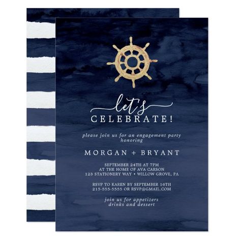 Beach Engagement Party, Ship Helm, Formal Wedding Invitation, Elegant Engagement Party, Wedding Invitation Stationary, Bachelorette Party Destinations, Elopement Invitation, Nautical Wedding Theme, Modern Nautical