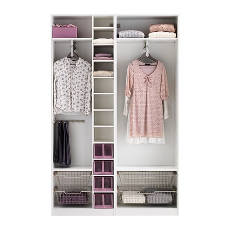 PAX Wardrobe with interior organizers IKEA 10-year Limited Warranty. Read about the terms in the Limited Warranty brochure. Spare Room Storage, Interior Ikea, Armoire Pax, Armoire Ikea, Pax Closet, Shelf Insert, Ikea Wardrobe, Closet Curtains, Ikea Closet